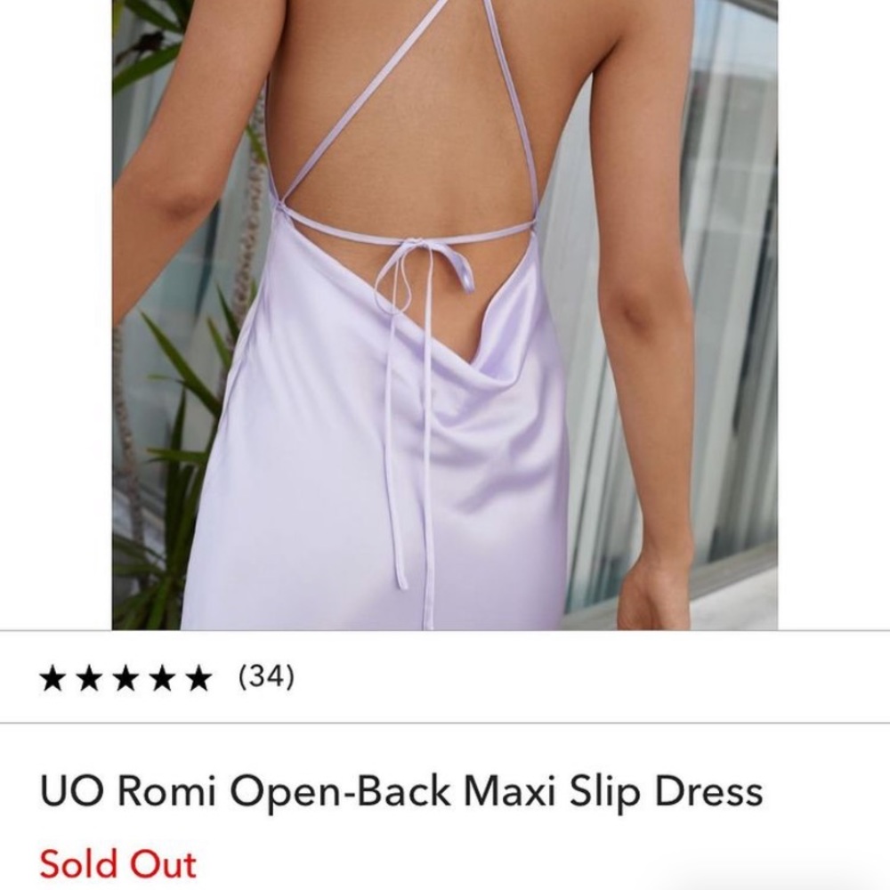 Urban outfitters romi open back satin dress